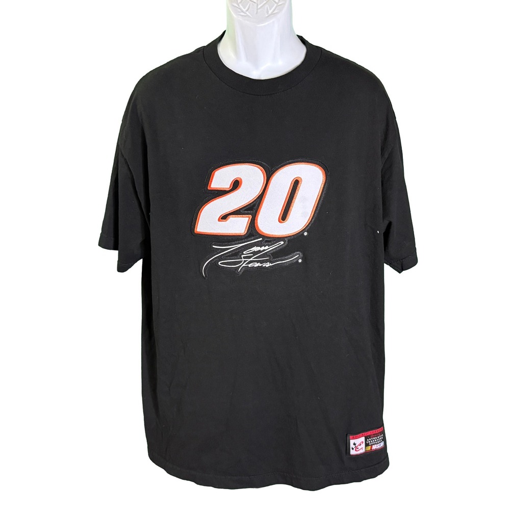 Chase Authentics NASCAR T-Shirt Mens XL Black Tony Stewart #20 Racing Tee